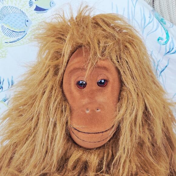 Vintage 1988 Plush Creations Ollie The Orangutan Primate Realistic Ape 21” - Picture 4 of 10